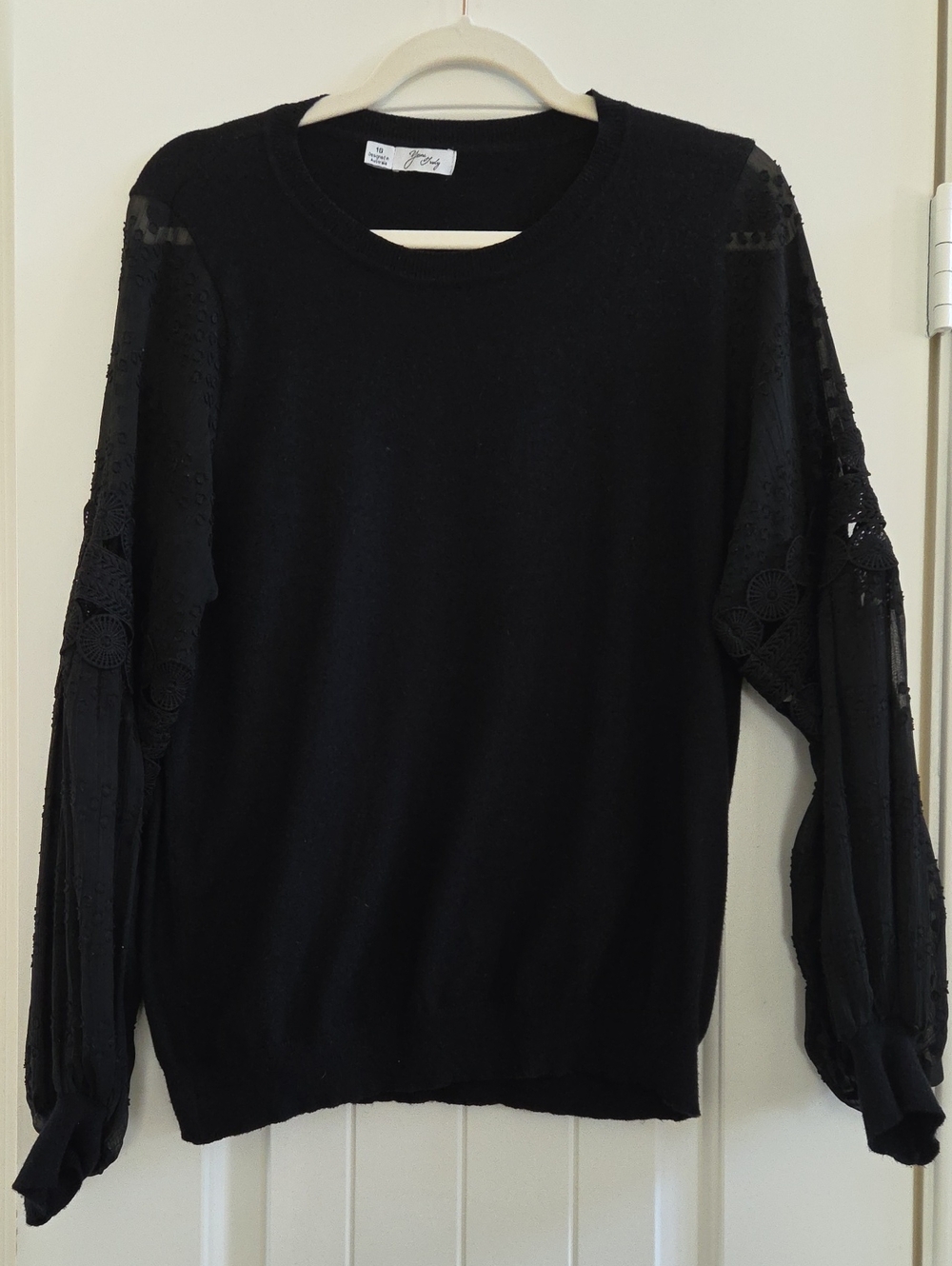 Yours Truly Women’s Black Crewneck Sweater
